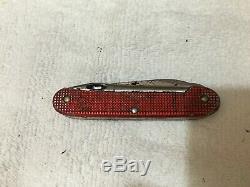 Vintage Victorinox First Mate Red Alox Swiss Army Knife Marlin Spike Rostfrei