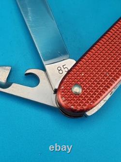 Vintage Victorinox Pioneer 93mm Red Alox Old Cross Swiss Army Knife! 1985 DATE