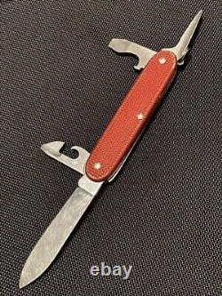 Vintage Victorinox Pioneer Nice Red Alox Swiss Knife Old Cross Nice Used Cond