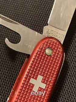 Vintage Victorinox Pioneer Nice Red Alox Swiss Knife Old Cross Nice Used Cond