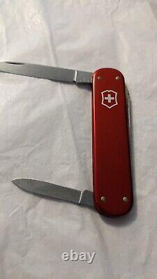 Vintage Victorinox Prince 74mm Swiss Army knife Red Alox Great Condition