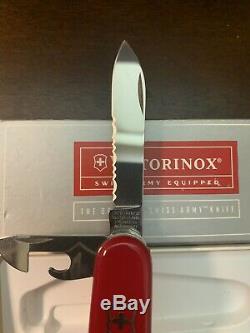 Vintage Victorinox Rainier Serrated Swiss Army Knife, NIB Rare, Discontinued