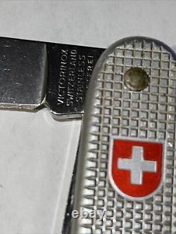 Vintage Victorinox Soldier 1983 Swiss Army Knife Silver Alox