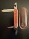 Vintage Victorinox Swiss Army Knife Alox Red Elsener Soldier 1964w leather slip