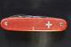 Vintage Victorinox Swiss Army Knife ELINOX Pioneer, red Alox with the old Cross