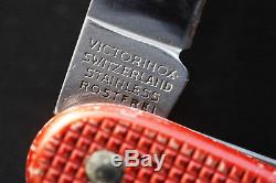 Vintage Victorinox Swiss Army Knife ELINOX Pioneer, red Alox with the old Cross