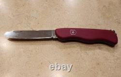 Vintage Victorinox Swiss Army Knife Red Cowboy Slide Lock With Pouch New In Box