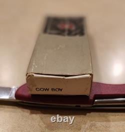 Vintage Victorinox Swiss Army Knife Red Cowboy Slide Lock With Pouch New In Box