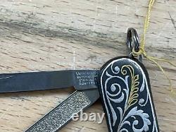 Vintage Victorinox Swiss Army Knife Rostfrei Gold Overlay Rare Collectible