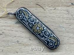 Vintage Victorinox Swiss Army Knife Rostfrei Gold Overlay Rare Collectible