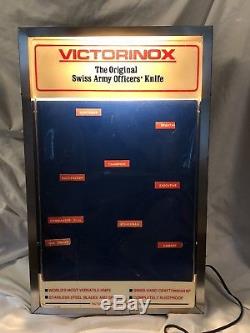 Vintage Victorinox Swiss Army Officers Knife Lighted Store Display WOW