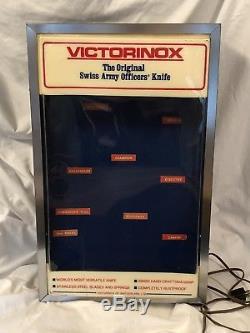Vintage Victorinox Swiss Army Officers Knife Lighted Store Display WOW