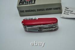 Vintage Victorinox Swiss Army Pocket Knife Swisschamp Red 91mm New