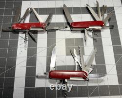 Vintage Victorinox Swiss Army Pocket Knives Mixed Lot Of 3 Bail