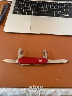 Vintage Victorinox Tinker Small 84 mm Swiss Army Knife Red 1st run with file
