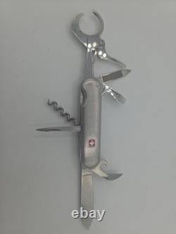 Vintage Wenger 85mm Swiss Army Knife Cigar Cutter Stainless Steel Scales