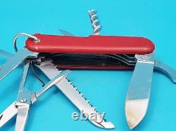 Vintage Wenger Forester 85mm Red Swiss Army Knife! Dog Leg Can Opener! With Bail