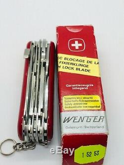 Vintage Wenger Master1.52.53 Plain Edge Lock Swiss Army Knife With Original Box