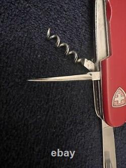 Vintage Wenger Swiss Army Knife Bail Early Can Opener with Original Sheath