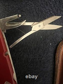 Vintage Wenger Swiss Army Knife Bail Early Can Opener with Original Sheath