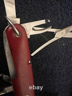 Vintage Wenger Swiss Army Knife Bail Early Can Opener with Original Sheath