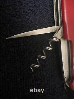 Vintage Wenger Swiss Army Knife Bail Early Can Opener with Original Sheath