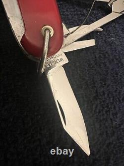 Vintage Wenger Swiss Army Knife Bail Early Can Opener with Original Sheath