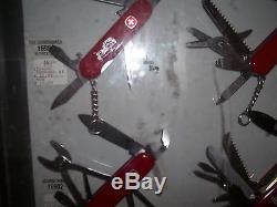 Vintage Wenger Swiss Army Knife Store Advertising Display Case With Knives lot