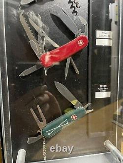 Vintage Wenger The Genuine Swiss Army Knife Rotating Store Display Case rare