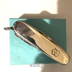 Vintage marked Sterling Silver 18k Tiffany Co Swiss Champ Army Many Tools Knife