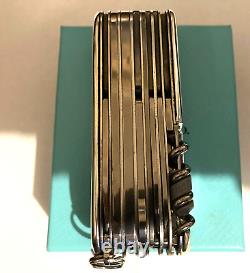 Vintage marked Sterling Silver 18k Tiffany Co Swiss Champ Army Many Tools Knife