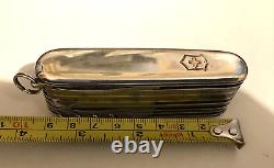 Vintage marked Sterling Silver 18k Tiffany Co Swiss Champ Army Many Tools Knife