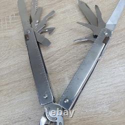 Vtg 4.5 Victorinox SwissTool Pat Pend Swiss Army Knife Multi Tool Plier+ Sheath