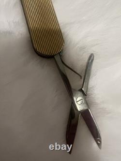 Vtg Victorinox Swiss Army knife featuring a solid 14k gold 3 Gr
