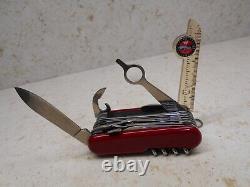 Vtg. Wenger Swiss Army Knife 16-Tool, Red, 10 Layer, Eddie Bauer NIB