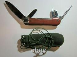 WENGER DELEMONT 1942 Old Cross Swiss Army Knife Sackmesser Couteau Militaire