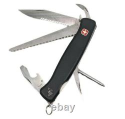 WENGER DELEMONT Black Ranger 06 Mountaineer Swiss Army Knife! WITH SHEATH