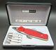 WENGER Grip II Swiss Army Knife Multi Tool red scales, Rare heavy pliers