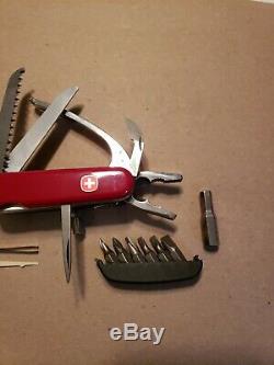 WENGER MIni Grip Folding Swiss Army Knife SAK Pocket Tool SERRATED BLADE Pliers