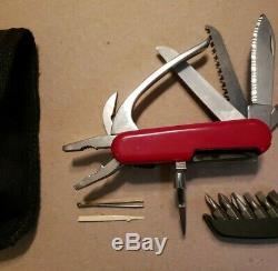 WENGER MIni Grip Folding Swiss Army Knife SAK Pocket Tool SERRATED BLADE Pliers