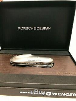 WENGER Porsche Design 37 Cigar Cutter SWISS ARMY KNIFE Ruthenium Handles +SHEATH