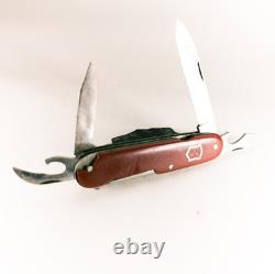 WWII Era Victorinox Swiss Army Officer Knife INOXYD ARMEE SUISSE Vintage 5 Turn