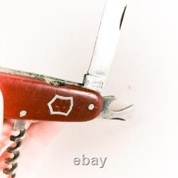 WWII Era Victorinox Swiss Army Officer Knife INOXYD ARMEE SUISSE Vintage 5 Turn