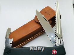 Wenger 3 layer Ranger 05 WoodSaw Century 120MM Swiss Army Knife +leather sheath