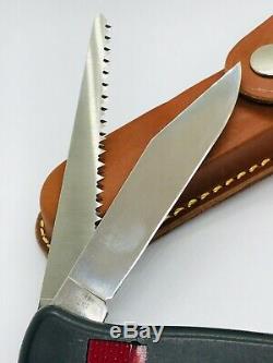 Wenger 3 layer Ranger 05 WoodSaw Century 120MM Swiss Army Knife +leather sheath