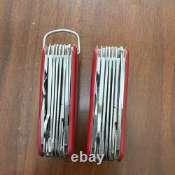 Wenger Delemont Red Swiss Army Style Multi-Tool Pocket Knife Lot of 2