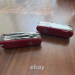 Wenger Delemont Red Swiss Army Style Multi-Tool Pocket Knife Lot of 2