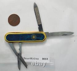 Wenger Macao Swiss Army knife (blue w gold)- new NIB retired #8051