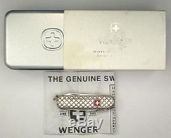 Wenger Quilted sterling silver Swiss Army knife- vintage, new in box #6208