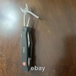 Wenger Ranger 04 Everest Swiss Army Knife 85mm Black Pliers Saw Engraved